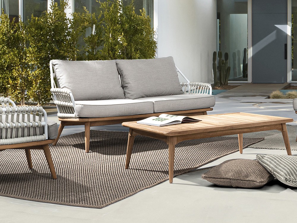 Mesa de centro para salón exterior de madera de teca Ninfa-Xenia de Bizzotto - 3