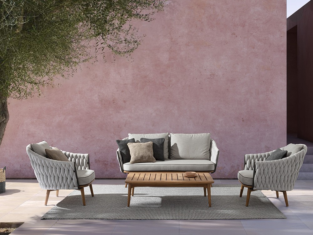 Mesa de centro para salón exterior de madera de teca Ninfa-Xenia de Bizzotto - 4