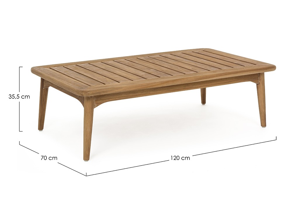 Mesa de centro para salón exterior de madera de teca Ninfa-Xenia de Bizzotto - 7