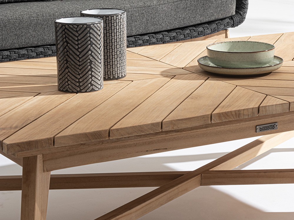 Mesa de centro para salón exterior de madera de teca Coachella Bizzotto - 9