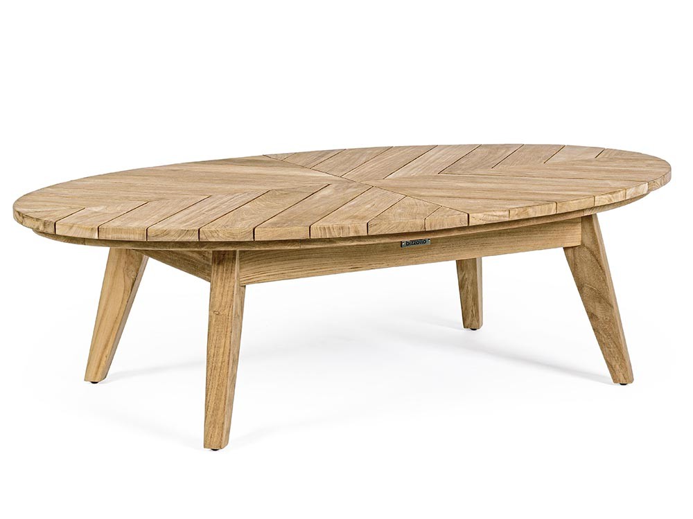 Mesa de centro ovalada para salón exterior de madera de teca Coachella Bizzotto - 2
