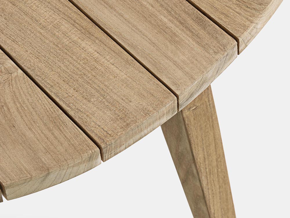 Mesa de centro ovalada para salón exterior de madera de teca Coachella Bizzotto - 7