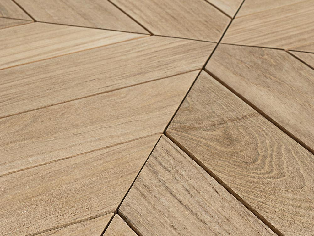 Mesa de centro ovalada para salón exterior de madera de teca Coachella Bizzotto - 8