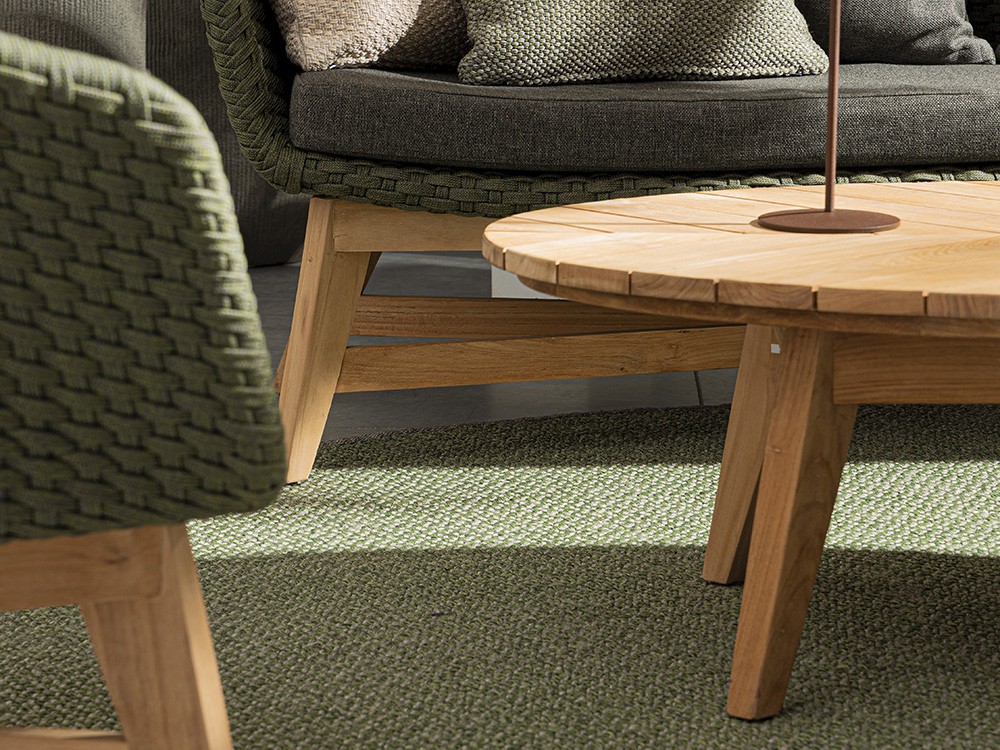 Mesa de centro ovalada para salón exterior de madera de teca Coachella Bizzotto - 11