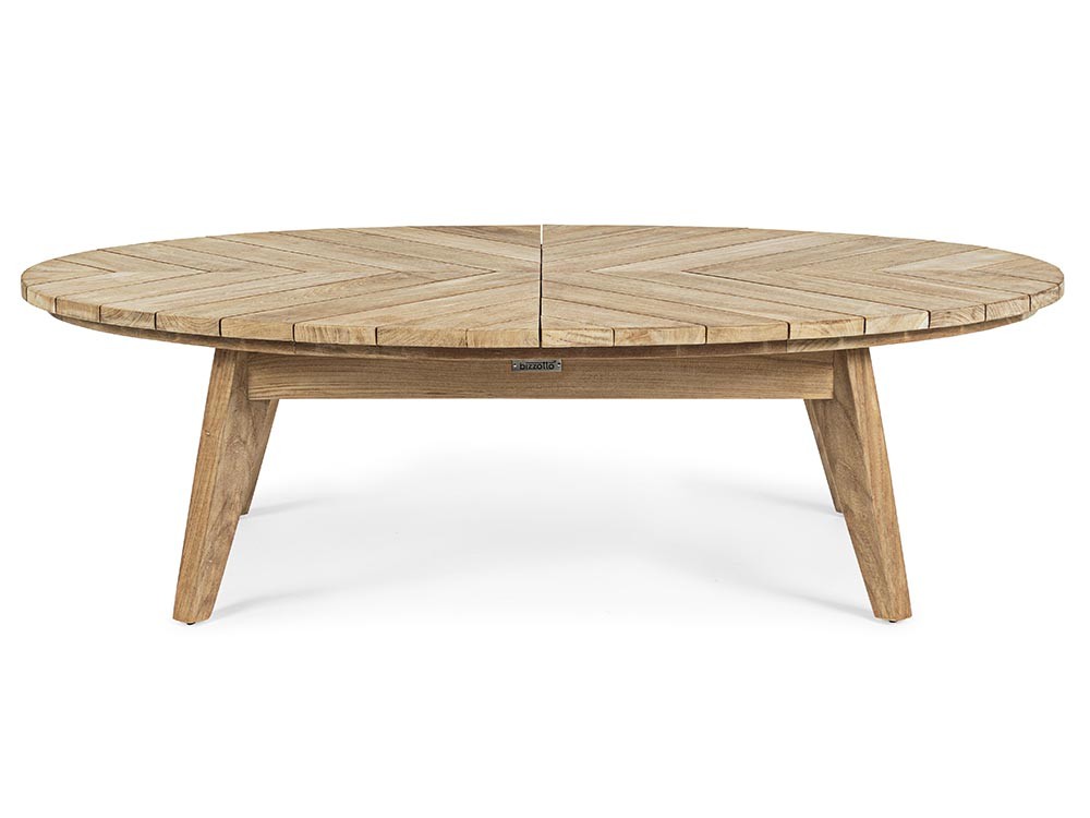 Mesa de centro ovalada para salón exterior de madera de teca Coachella Bizzotto - 4