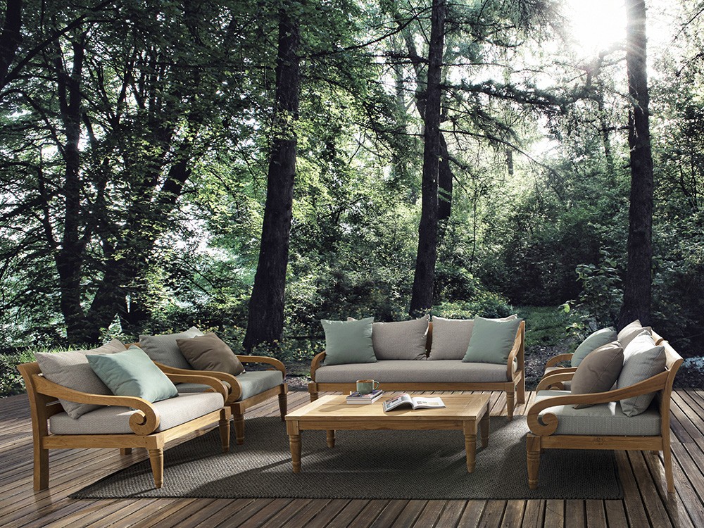 Mesa de centro para salón exterior de madera de teca Karuba Bizzotto - 6