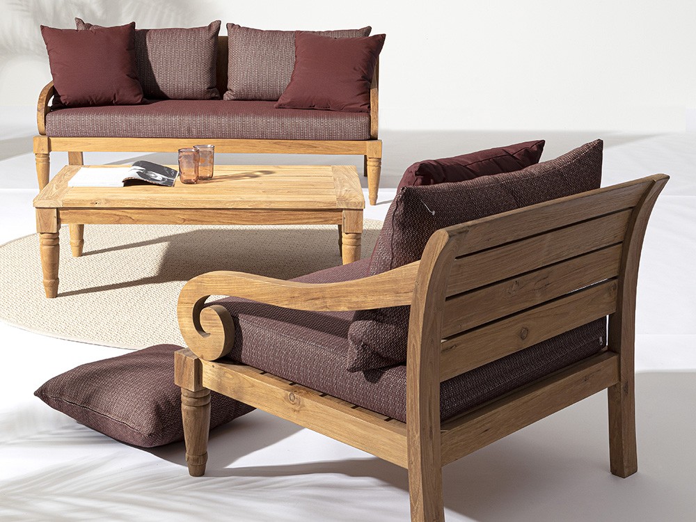 Mesa de centro para salón exterior de madera de teca Karuba Bizzotto - 7