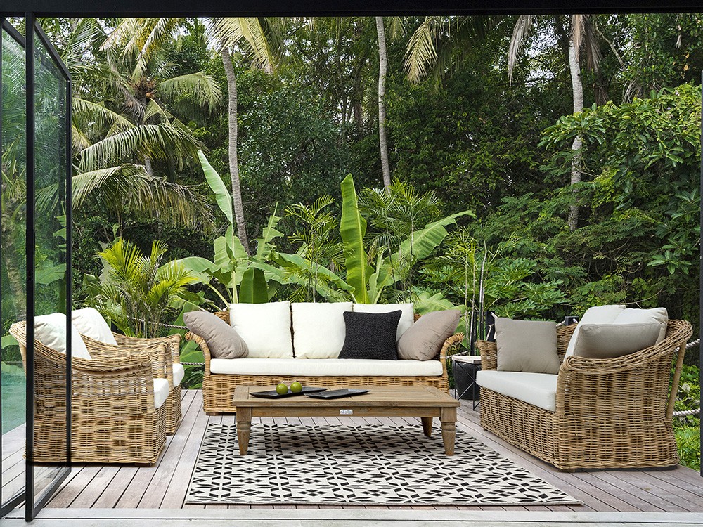 Mesa de centro para salón exterior de madera de teca Bali Bizzotto - 7