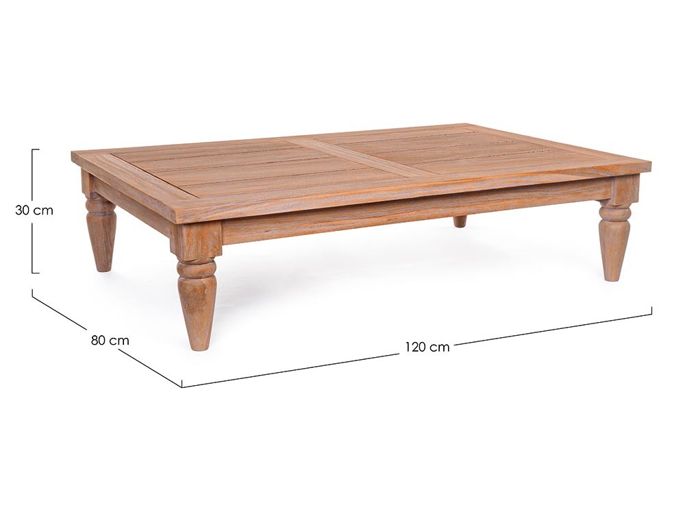 Mesa de centro para salón exterior de madera de teca Bali Bizzotto - 6
