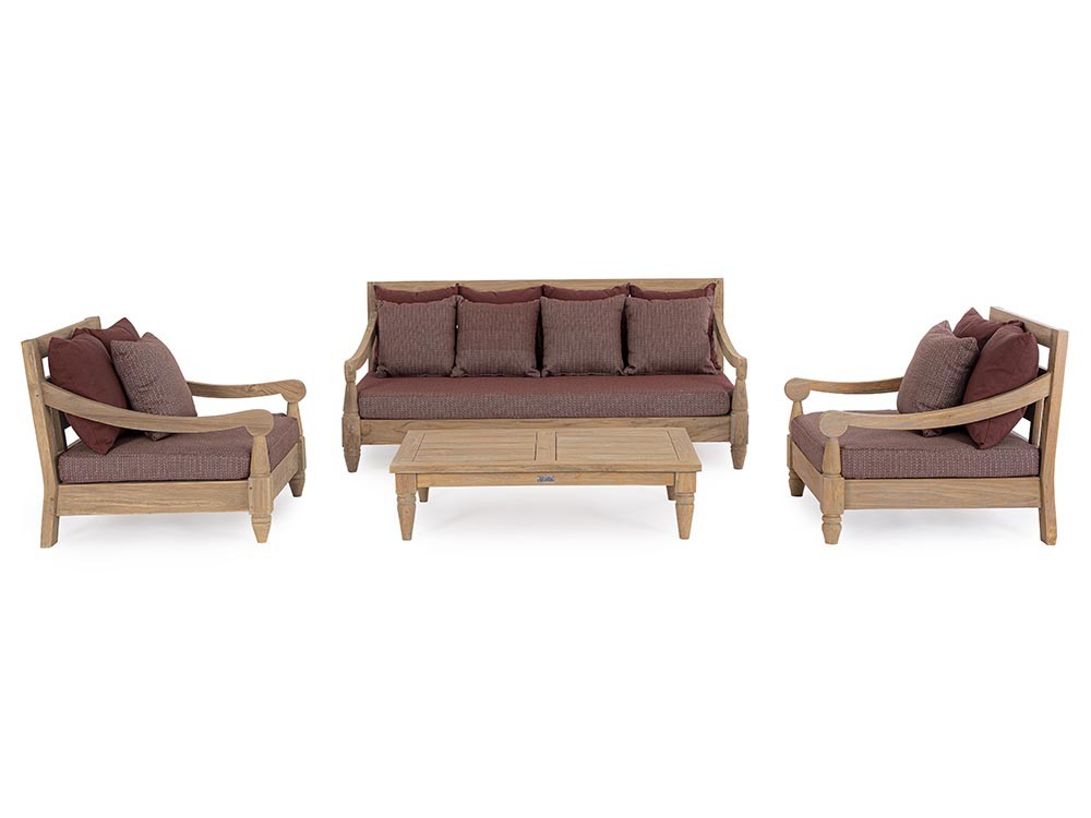 Mesa de centro para salón exterior de madera de teca Bali Bizzotto - 11