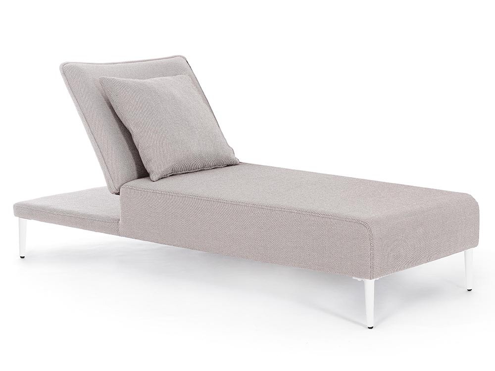 Tumbona con respaldo reclinable Viper de aluminio Bizzotto - 1