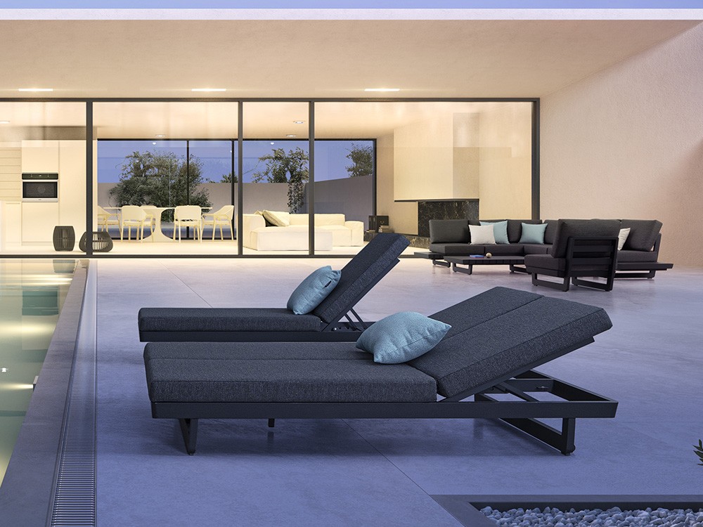 Tumbona con estructura de aluminio Infinity de Bizzotto - 12