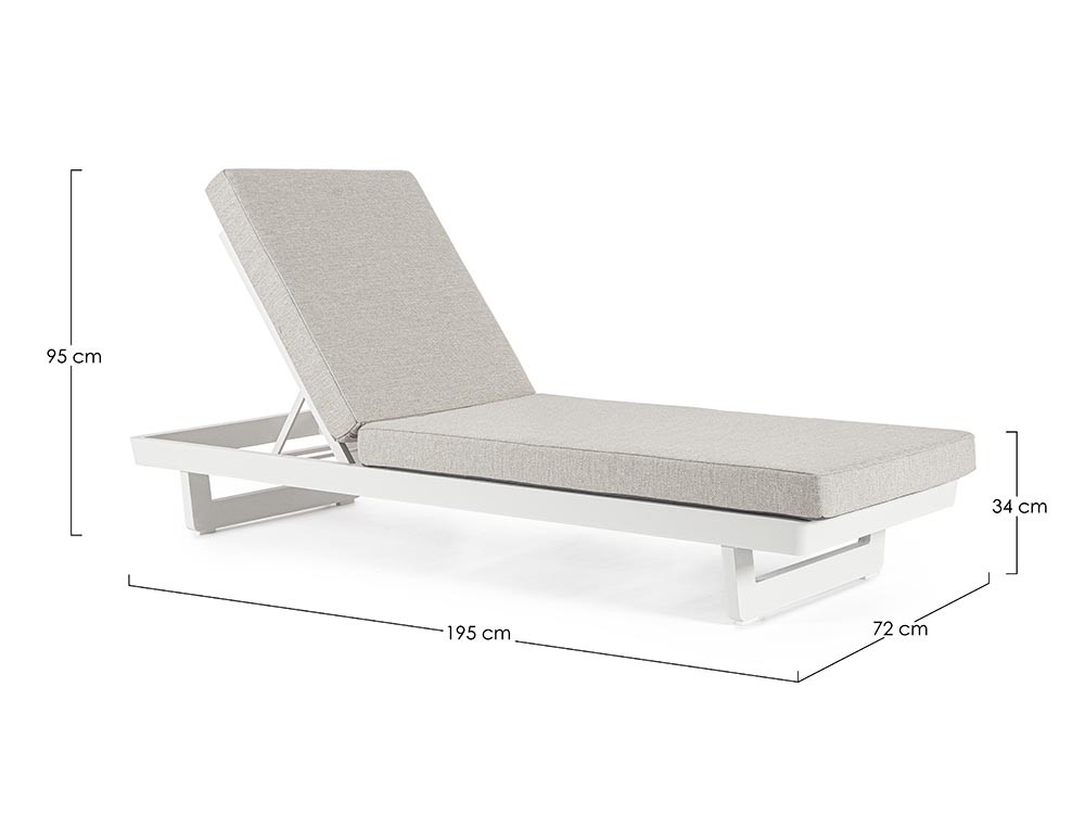 Tumbona con estructura de aluminio Infinity de Bizzotto - 17