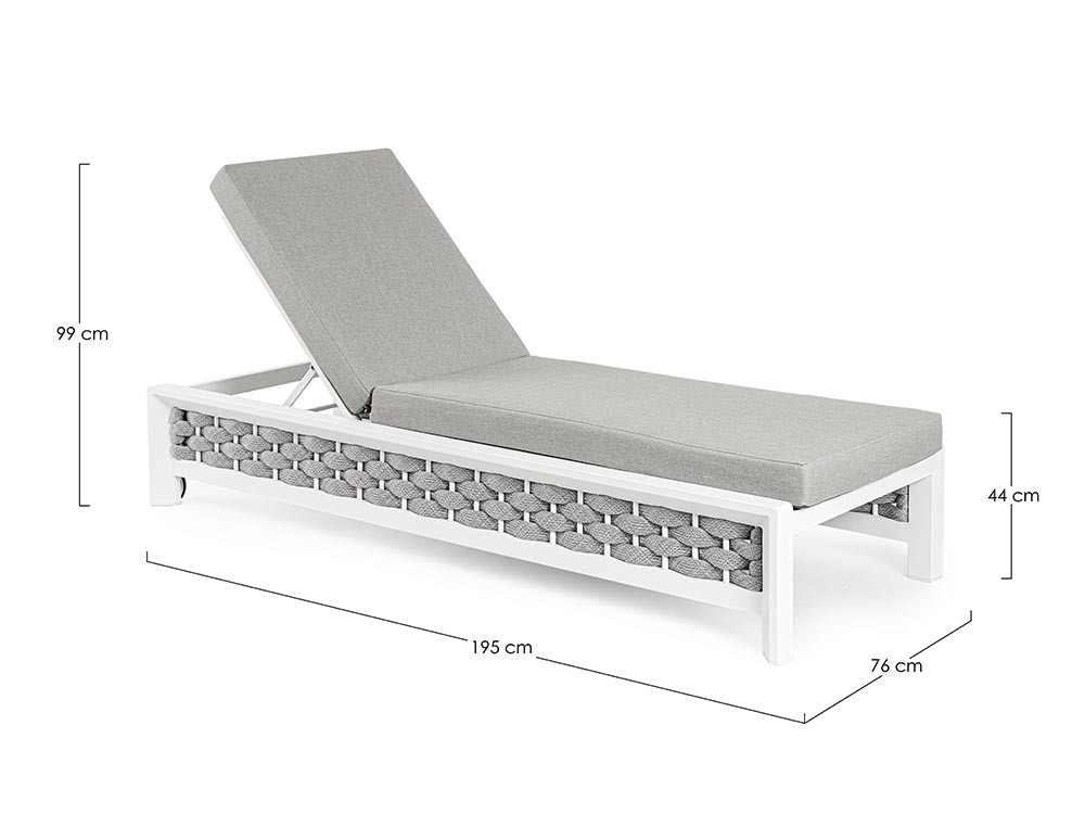 Tumbona de aluminio y cuerda trenzada Otavio Bizzotto - 8