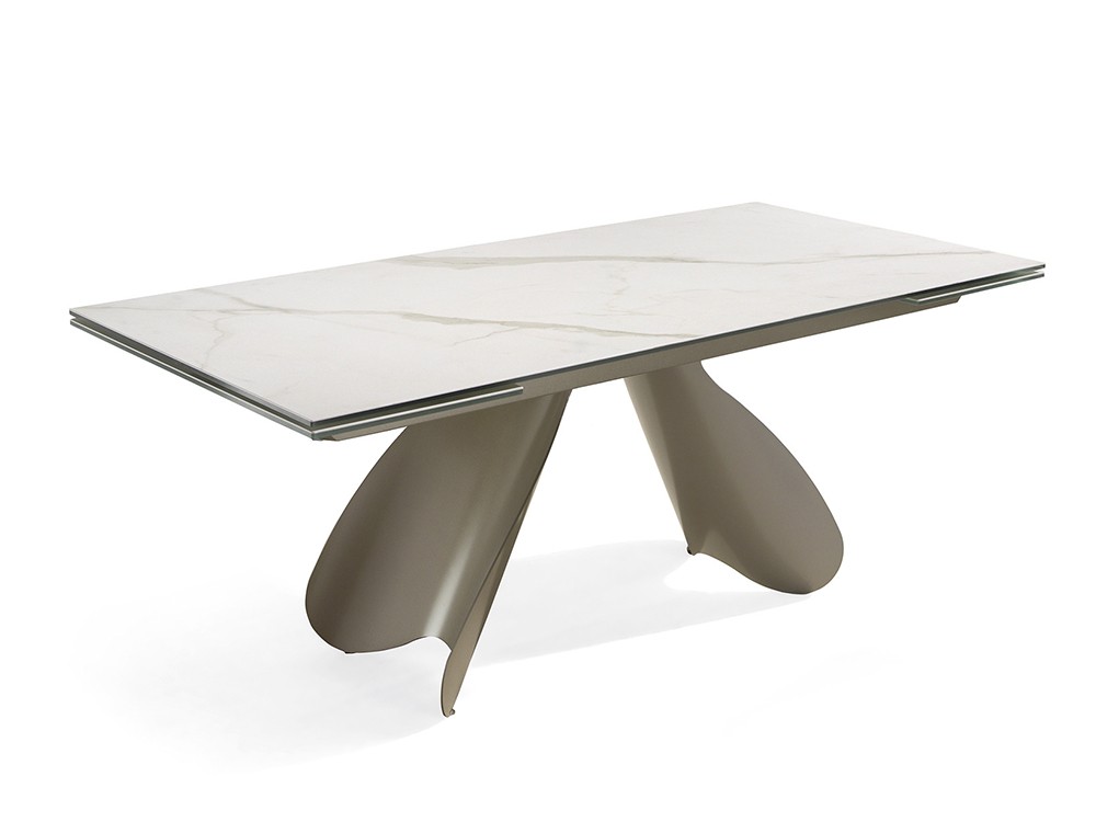 Mesa fija de comedor Butterfly con sobre porcelánico de Ramiro Tarazona - 2