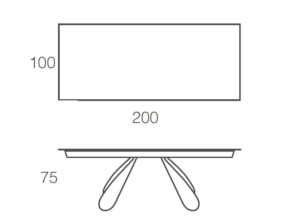 Mesa fija de comedor Butterfly con sobre porcelánico de Ramiro Tarazona - 5