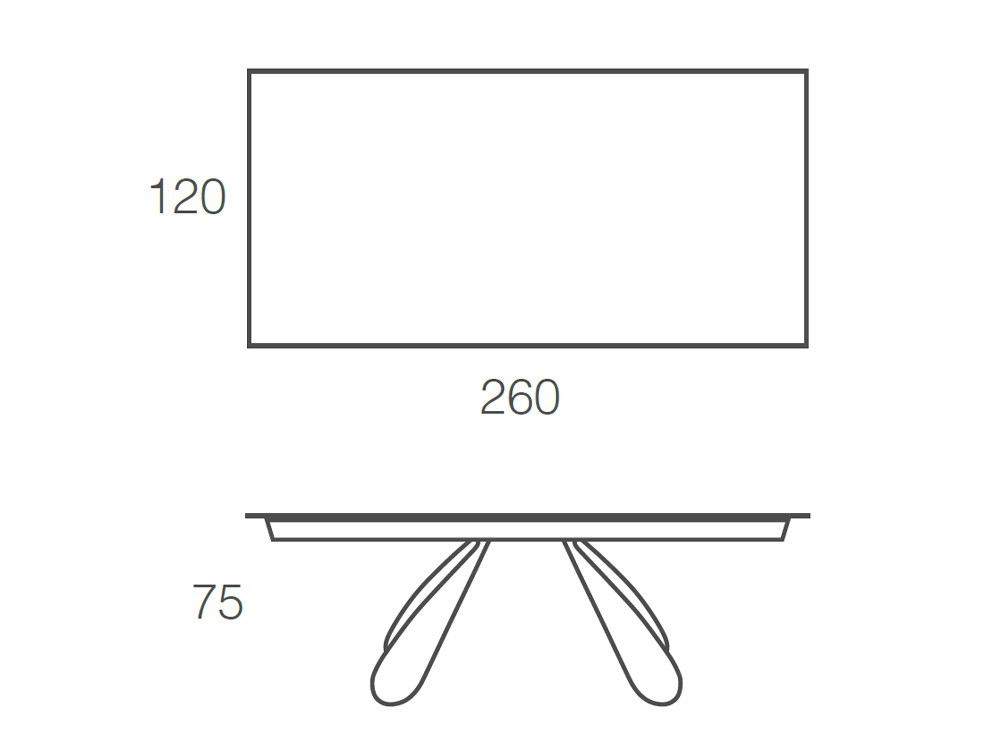 Mesa fija de comedor Butterfly con sobre porcelánico de Ramiro Tarazona - 12