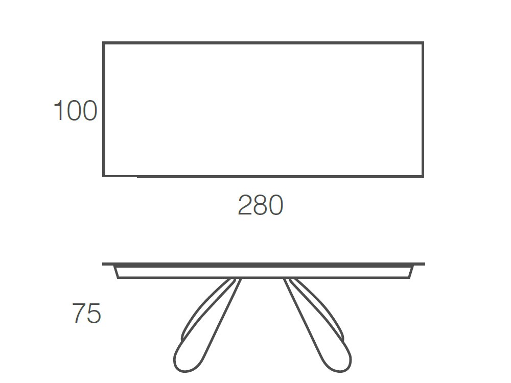 Mesa fija de comedor Butterfly con sobre porcelánico de Ramiro Tarazona - 13