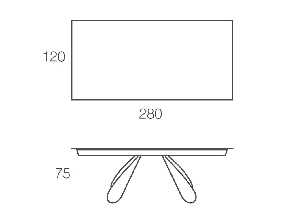 Mesa fija de comedor Butterfly con sobre porcelánico de Ramiro Tarazona - 14