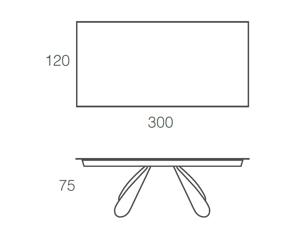 Mesa fija de comedor Butterfly con sobre porcelánico de Ramiro Tarazona - 15