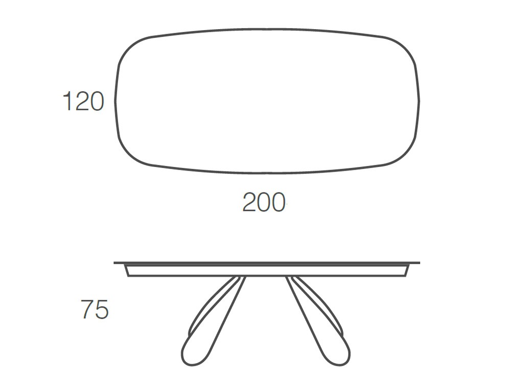 Mesa fija de comedor Butterfly con sobre porcelánico de Ramiro Tarazona - 17