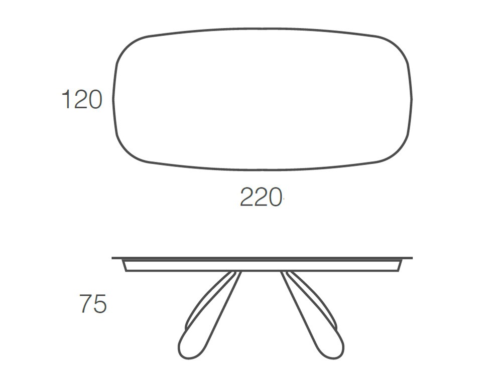 Mesa fija de comedor Butterfly con sobre porcelánico de Ramiro Tarazona - 18