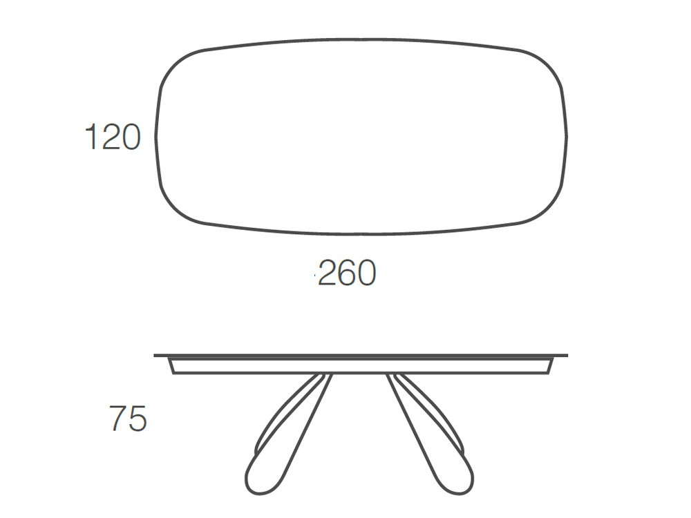 Mesa fija de comedor Butterfly con sobre porcelánico de Ramiro Tarazona - 20
