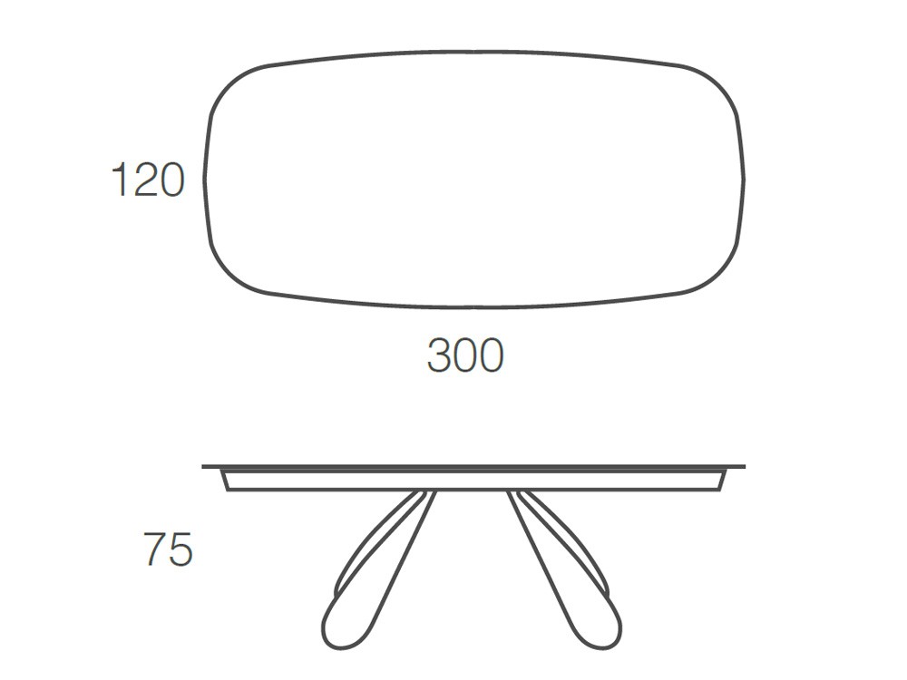 Mesa fija de comedor Butterfly con sobre porcelánico de Ramiro Tarazona - 22