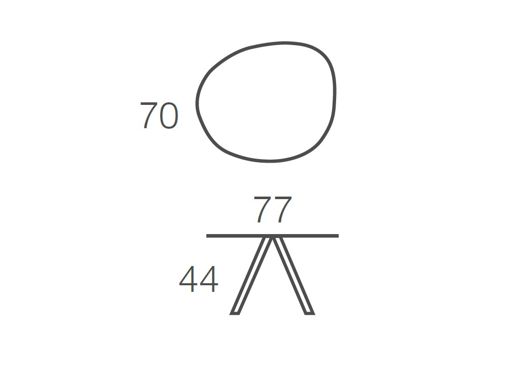 Mesa auxiliar April Porcelánico de Ramiro Tarazona - 3