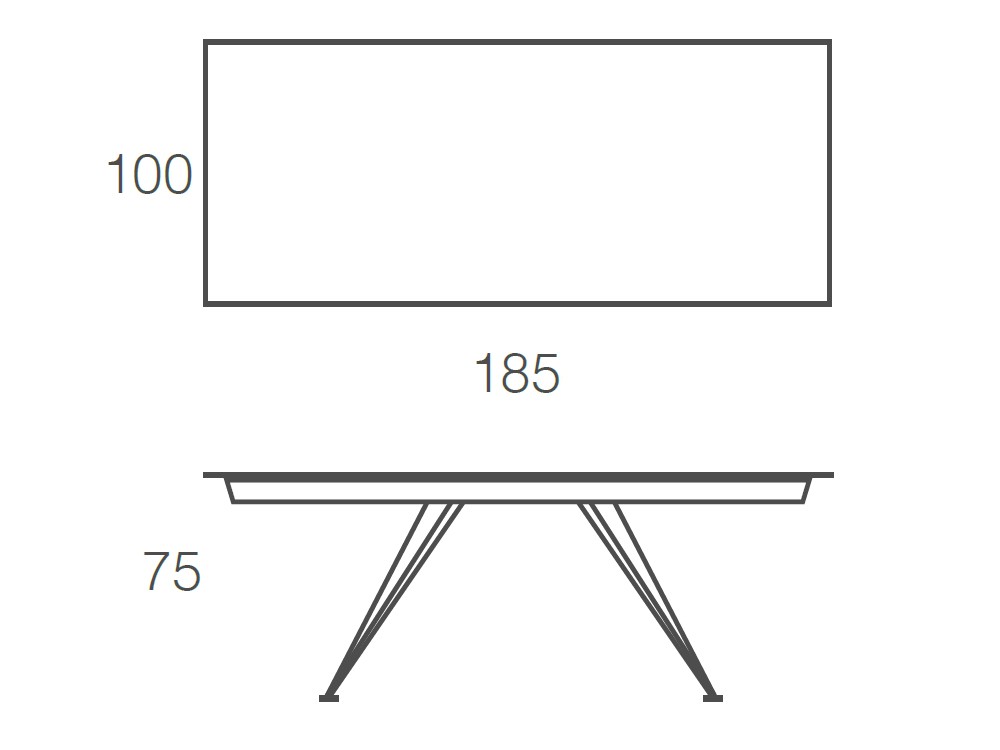 Mesa fija para comedor Denver de acero y porcelánico de Ramiro Tarazona - 8