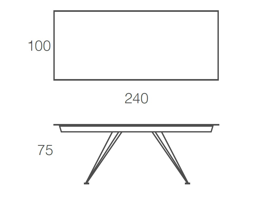 Mesa fija para comedor Denver de acero y porcelánico de Ramiro Tarazona - 13