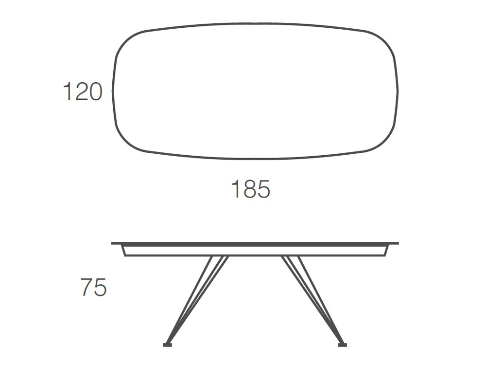 Mesa fija para comedor Denver de acero y porcelánico de Ramiro Tarazona - 19