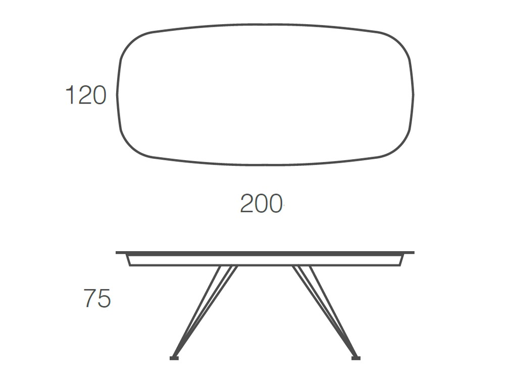 Mesa fija para comedor Denver de acero y porcelánico de Ramiro Tarazona - 20