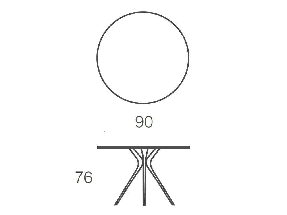 Mesa redonda de comedor Dining Trendy porcelánico de Ramiro Tarazona - 3