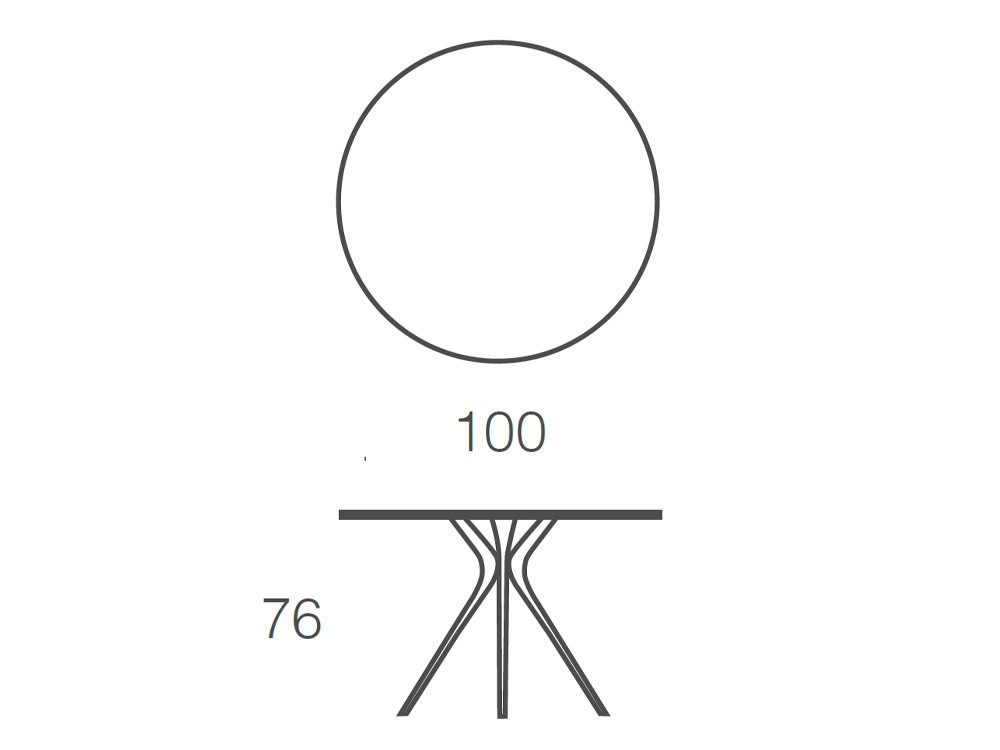 Mesa redonda de comedor Dining Trendy porcelánico de Ramiro Tarazona - 4