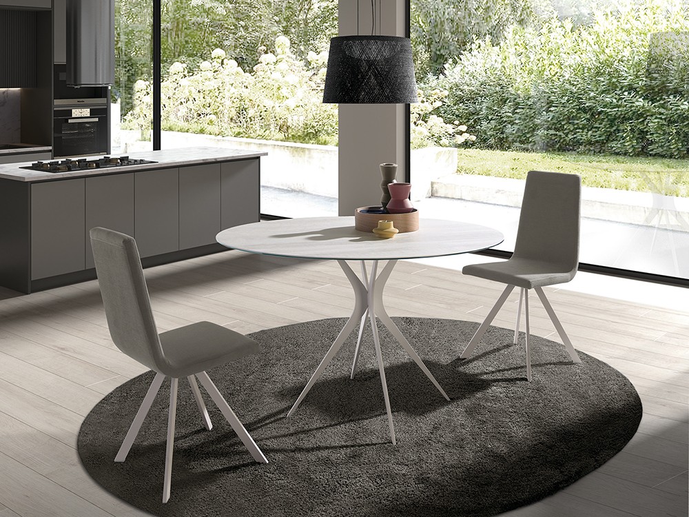 Mesa redonda de comedor Dining Trendy porcelánico de Ramiro Tarazona - 2