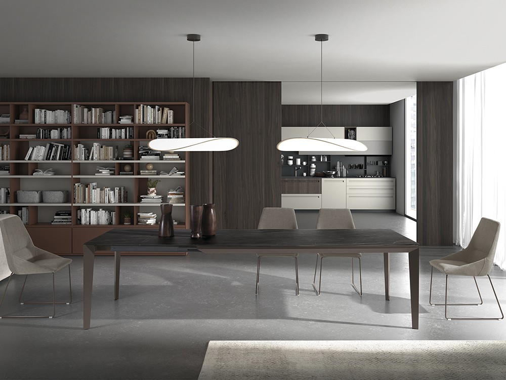 Mesa extensible para comedor Elegance Porcelánico de Ramiro Tarazona - 1