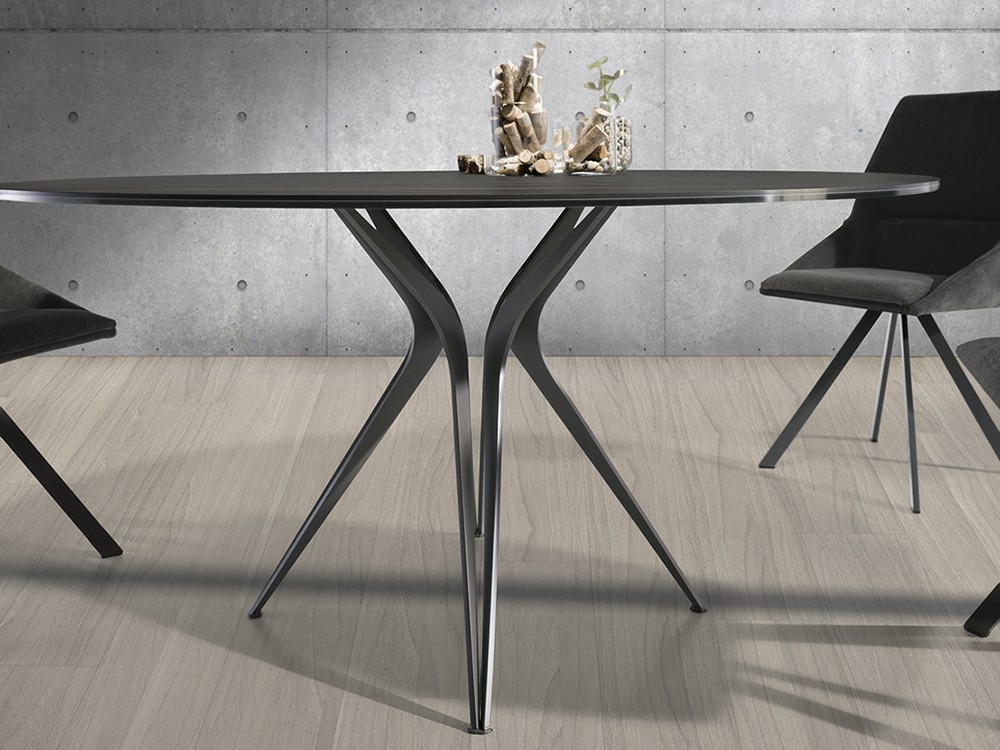 Mesa redonda para comedor Jazz porcelánico de Ramiro Tarazona - 5