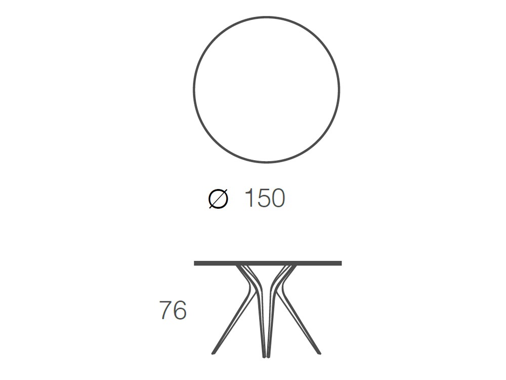 Mesa redonda para comedor Jazz porcelánico de Ramiro Tarazona - 11
