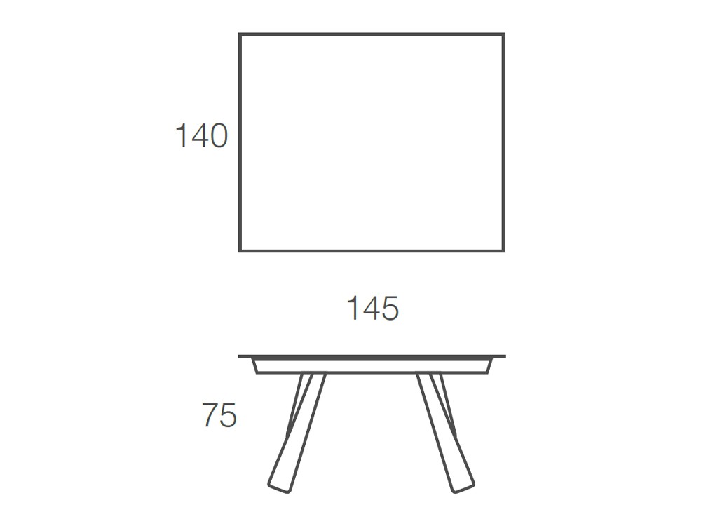 Mesa fija de comedor Kreta porcelánico de Ramiro Tarazona - 5
