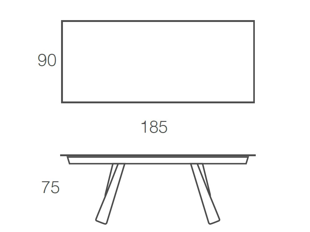 Mesa fija de comedor Kreta porcelánico de Ramiro Tarazona - 8