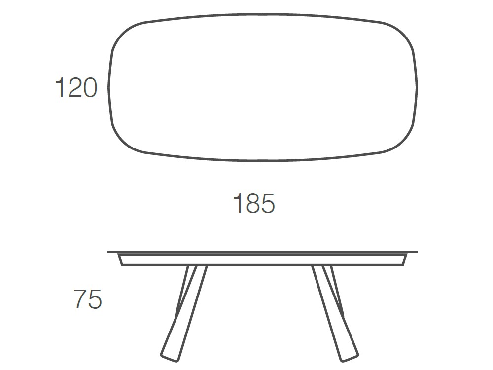 Mesa fija de comedor Kreta porcelánico de Ramiro Tarazona - 21