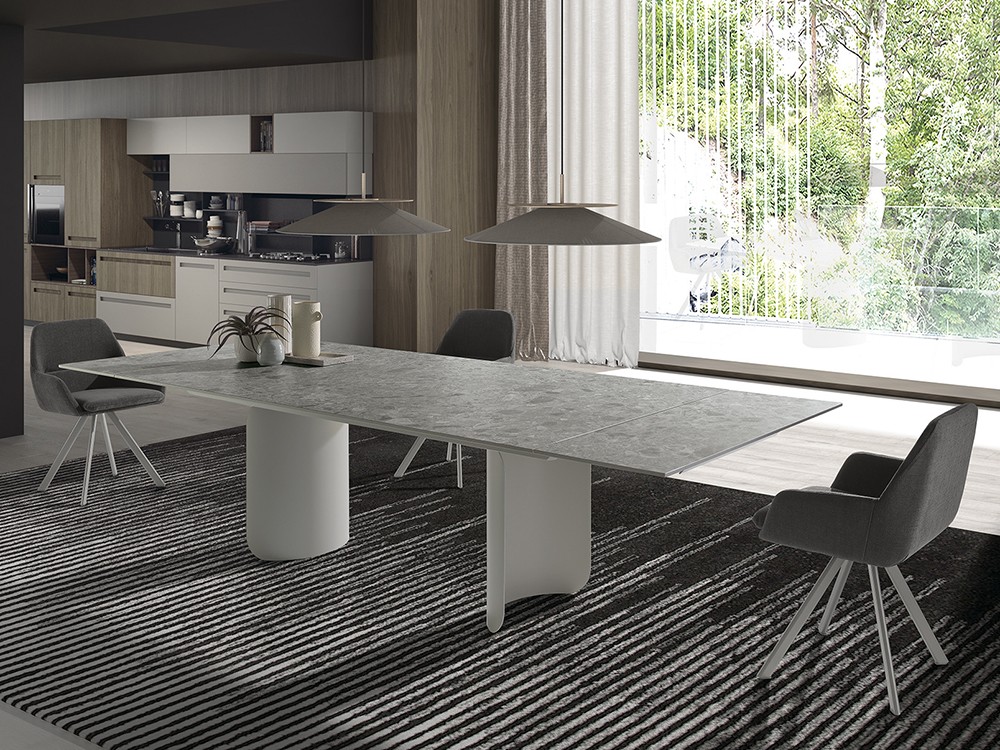 Mesa fija de comedor Loop Porcelánico de Ramiro Tarazona - 2