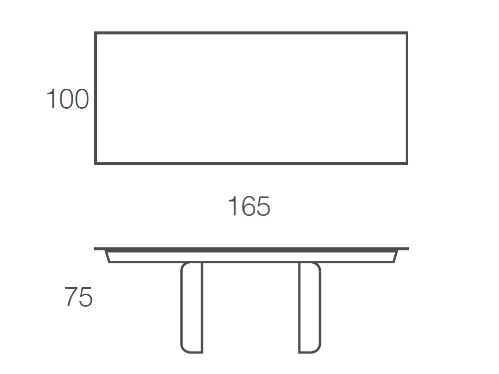 Mesa fija de comedor Loop Porcelánico de Ramiro Tarazona - 4
