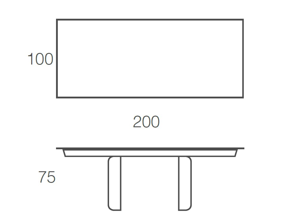 Mesa fija de comedor Loop Porcelánico de Ramiro Tarazona - 6