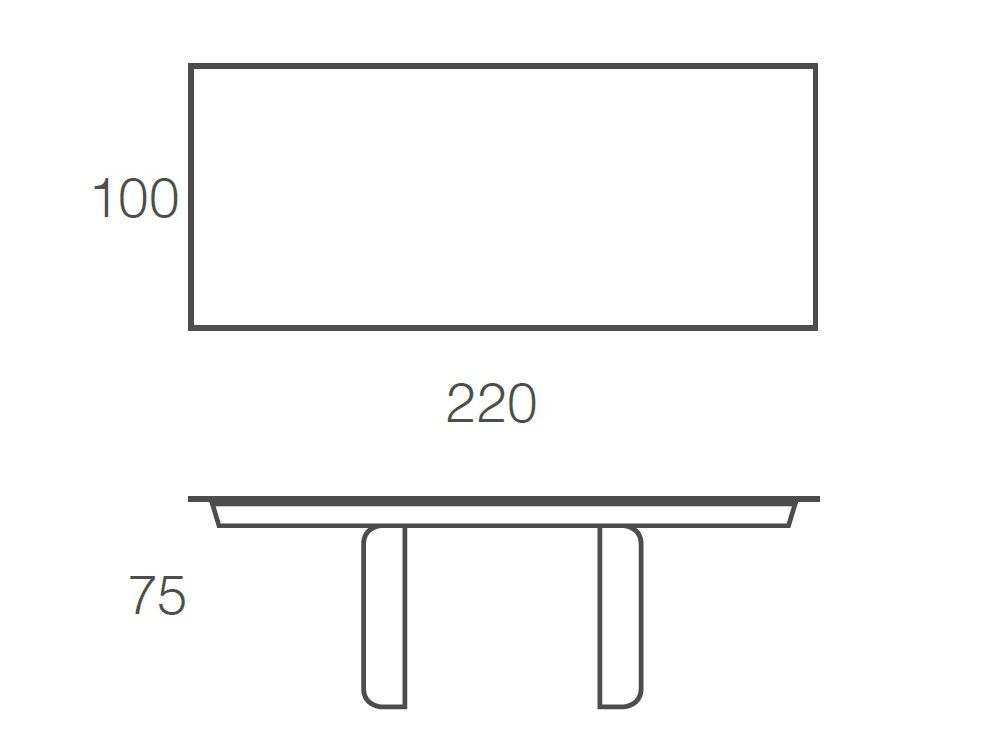 Mesa fija de comedor Loop Porcelánico de Ramiro Tarazona - 8