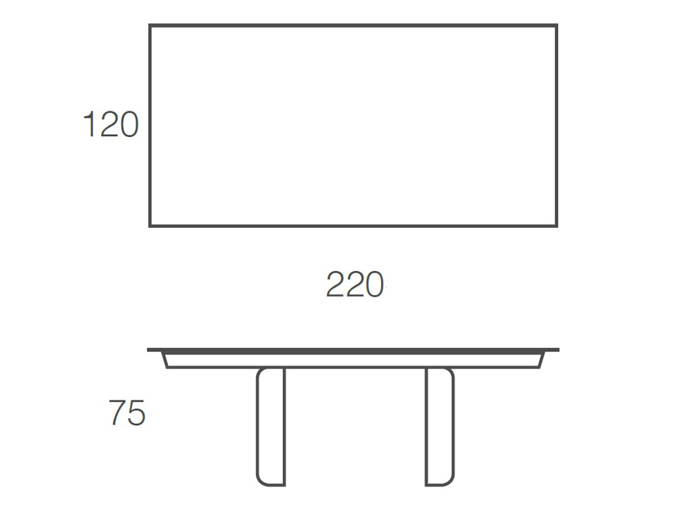 Mesa fija de comedor Loop Porcelánico de Ramiro Tarazona - 9