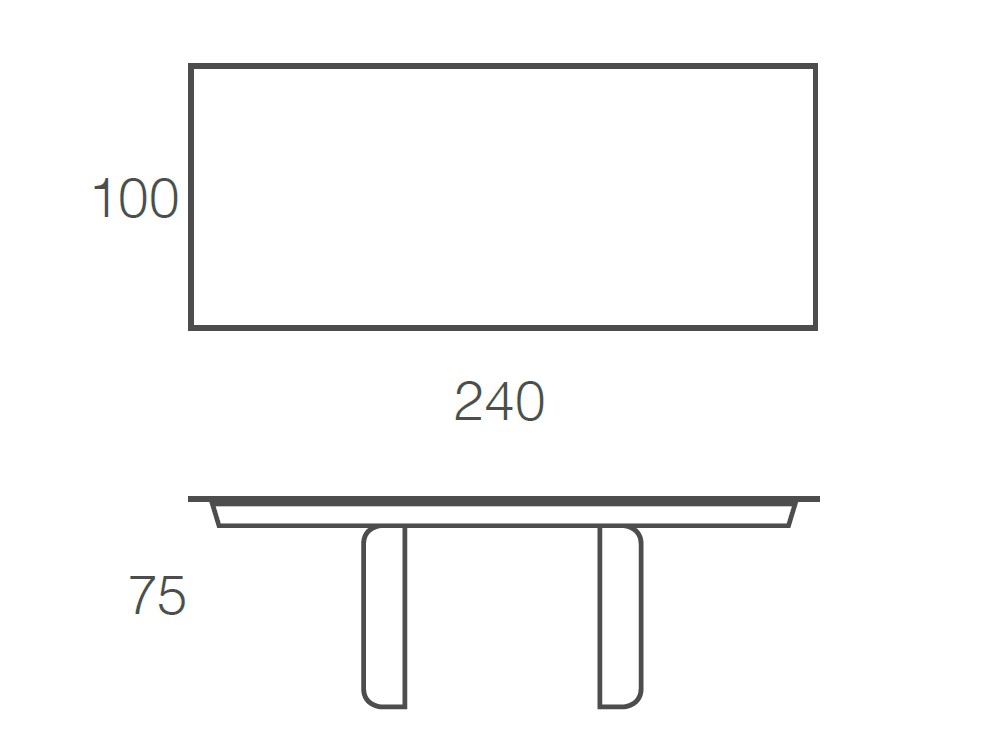 Mesa fija de comedor Loop Porcelánico de Ramiro Tarazona - 10