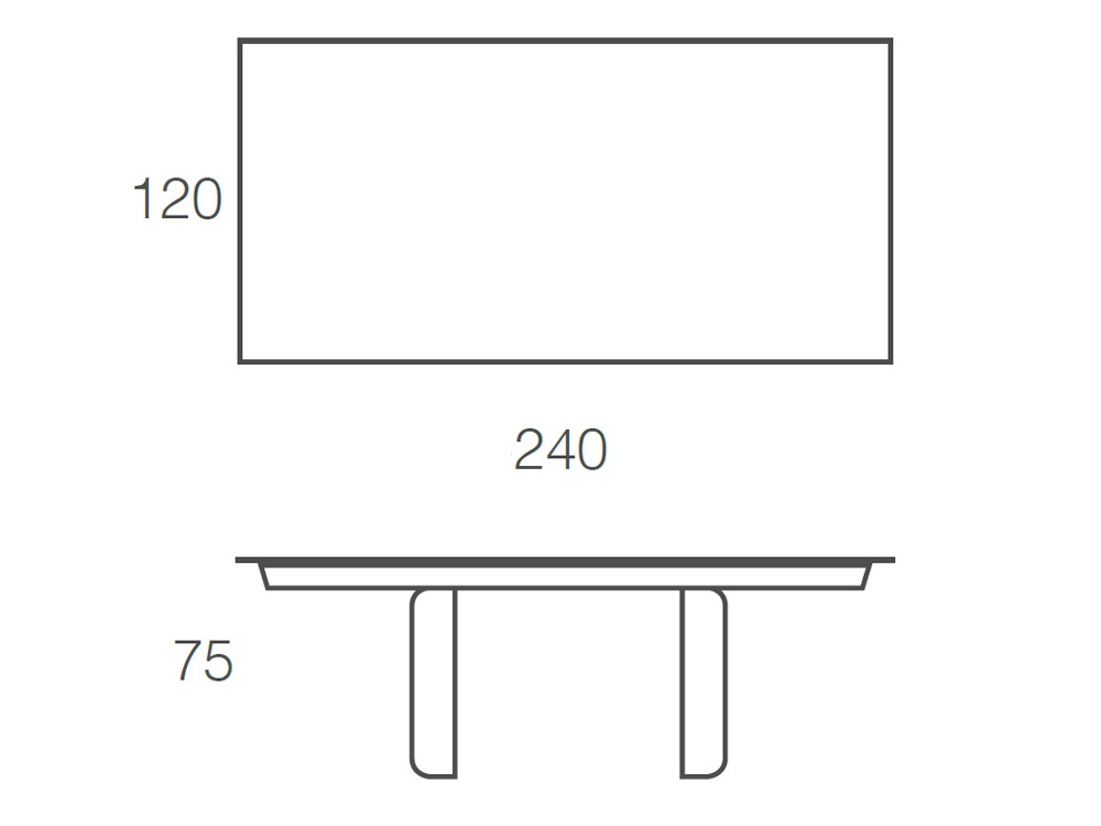 Mesa fija de comedor Loop Porcelánico de Ramiro Tarazona - 11