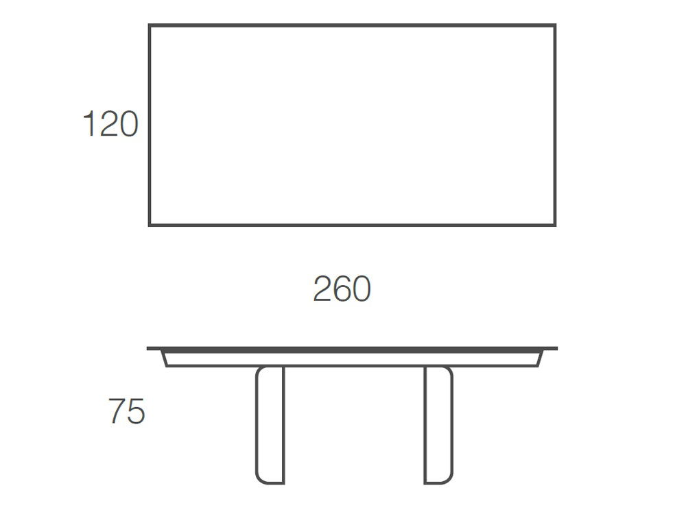 Mesa fija de comedor Loop Porcelánico de Ramiro Tarazona - 13